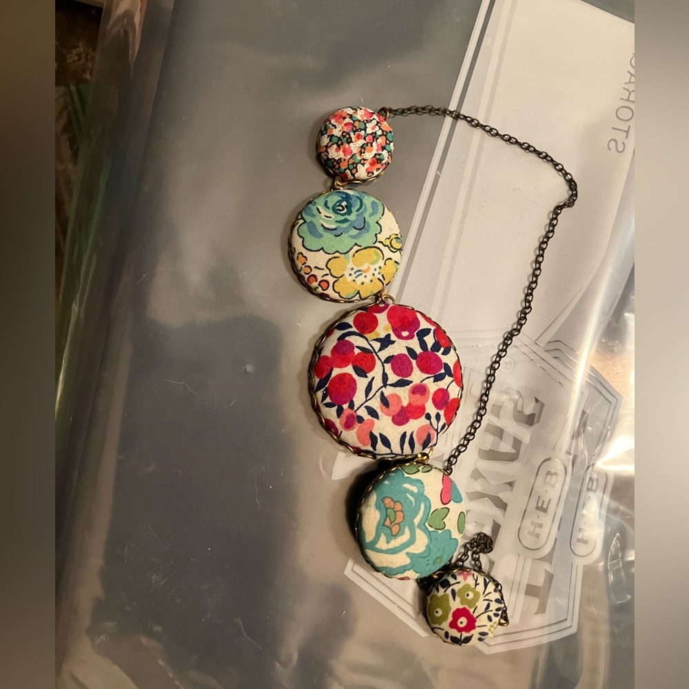 Liberty of London floral button necklace